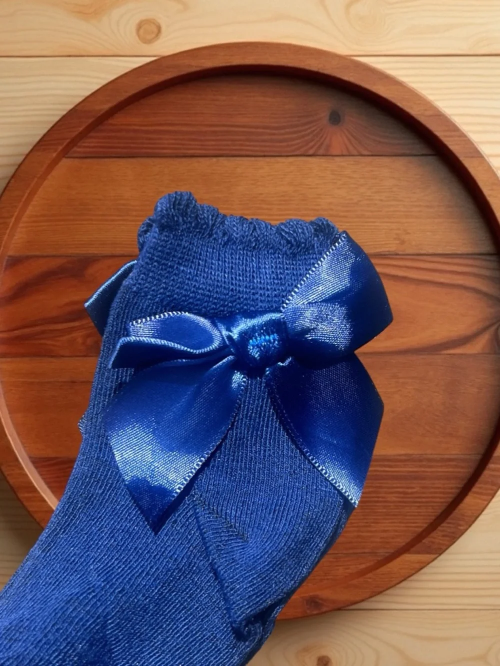 Baby Girl Blue Bow Socks